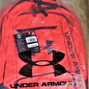 NWT Bright Coral Orange Under Armour Hustle Storm Backpack
